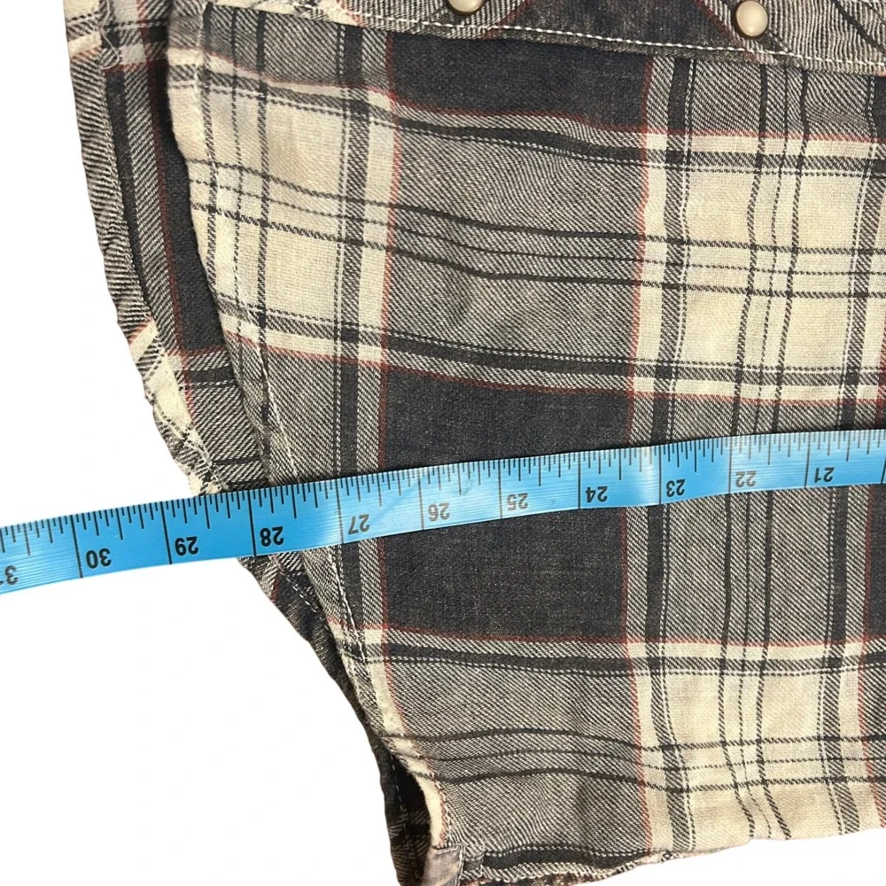 BKE Vintage 1967 Mens Plaid Western Shirt Long Sleeve Standard Fit Large